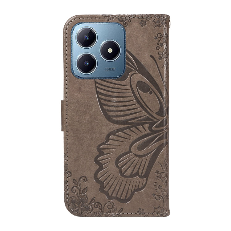 For Realme C63 / C61 Global Swallowtail Butterfly Embossed Leather Phone Case