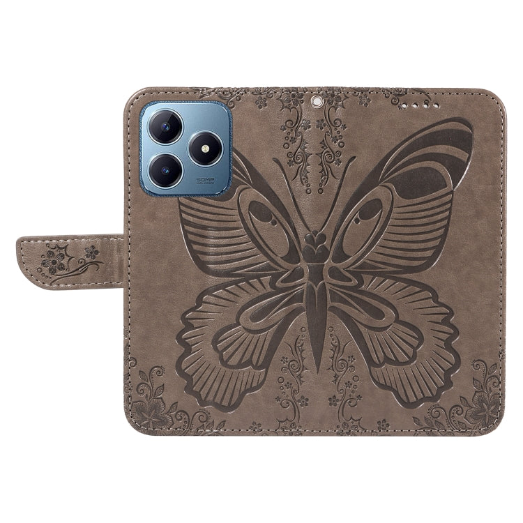 For Realme C63 / C61 Global Swallowtail Butterfly Embossed Leather Phone Case