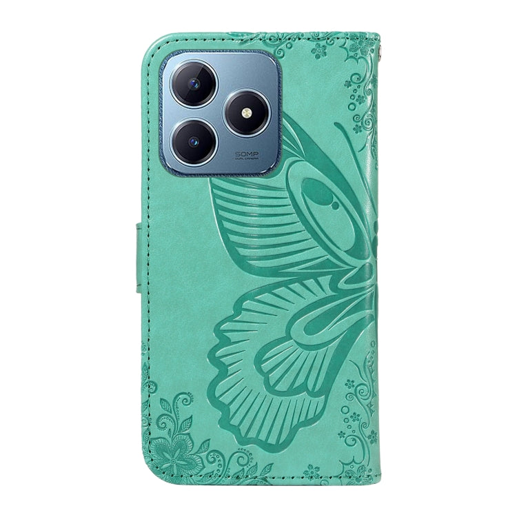 For Realme C63 / C61 Global Swallowtail Butterfly Embossed Leather Phone Case