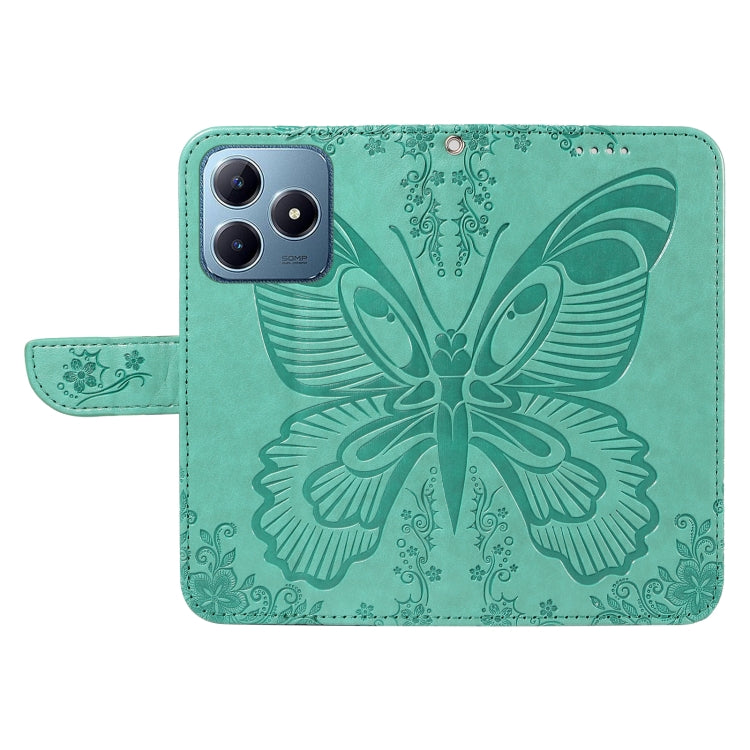 For Realme C63 / C61 Global Swallowtail Butterfly Embossed Leather Phone Case