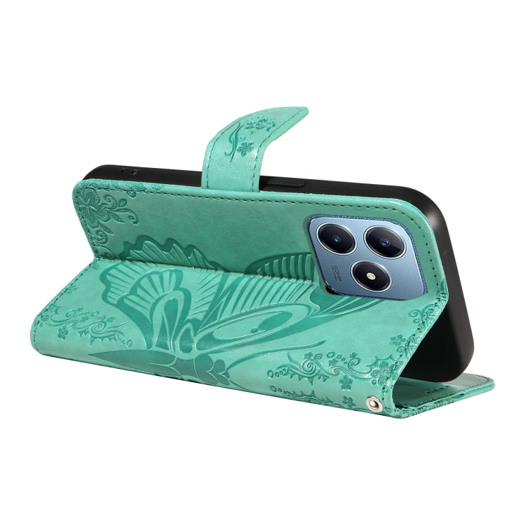 For Realme C63 / C61 Global Swallowtail Butterfly Embossed Leather Phone Case