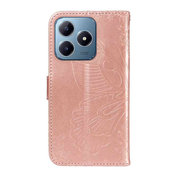 For Realme C63 / C61 Global Swallowtail Butterfly Embossed Leather Phone Case