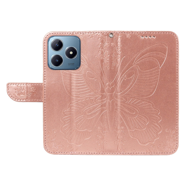 For Realme C63 / C61 Global Swallowtail Butterfly Embossed Leather Phone Case