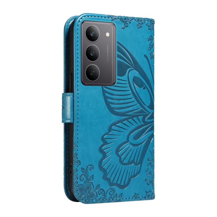 For Realme 14x 5G Swallowtail Butterfly Embossed Leather Phone Case