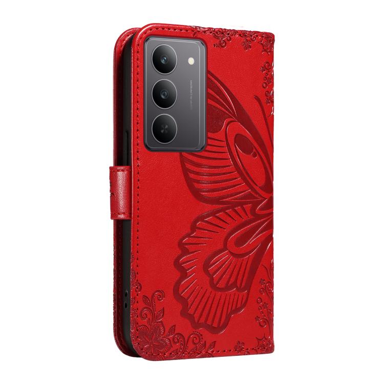 For Realme 14x 5G Swallowtail Butterfly Embossed Leather Phone Case