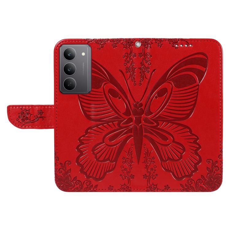 For Realme 14x 5G Swallowtail Butterfly Embossed Leather Phone Case