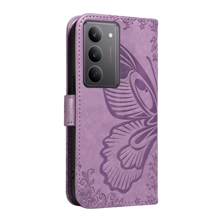 For Realme 14x 5G Swallowtail Butterfly Embossed Leather Phone Case