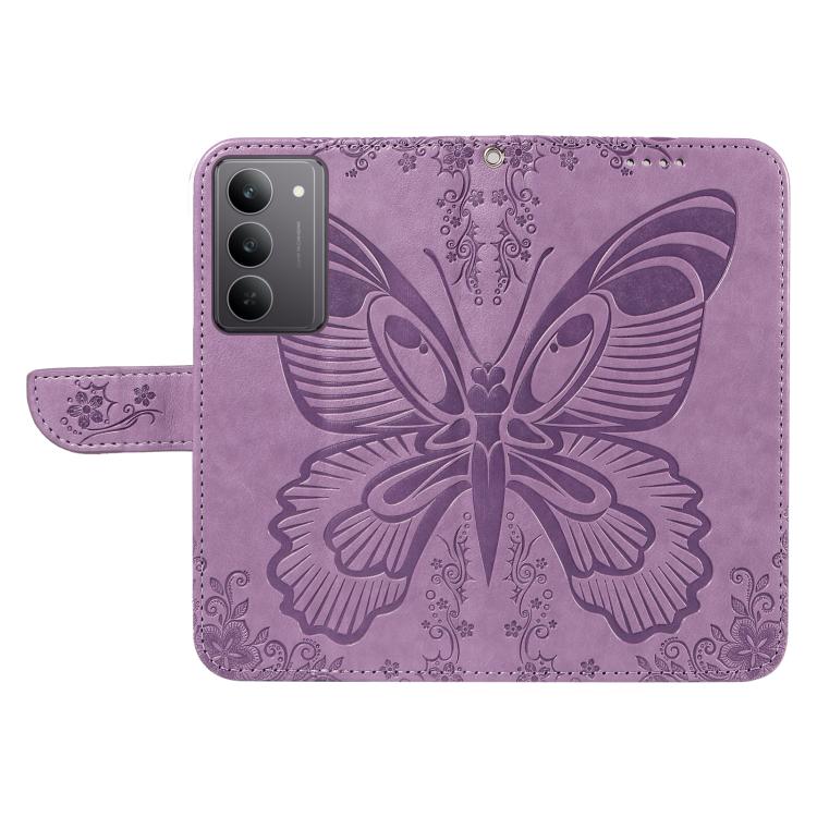 For Realme 14x 5G Swallowtail Butterfly Embossed Leather Phone Case