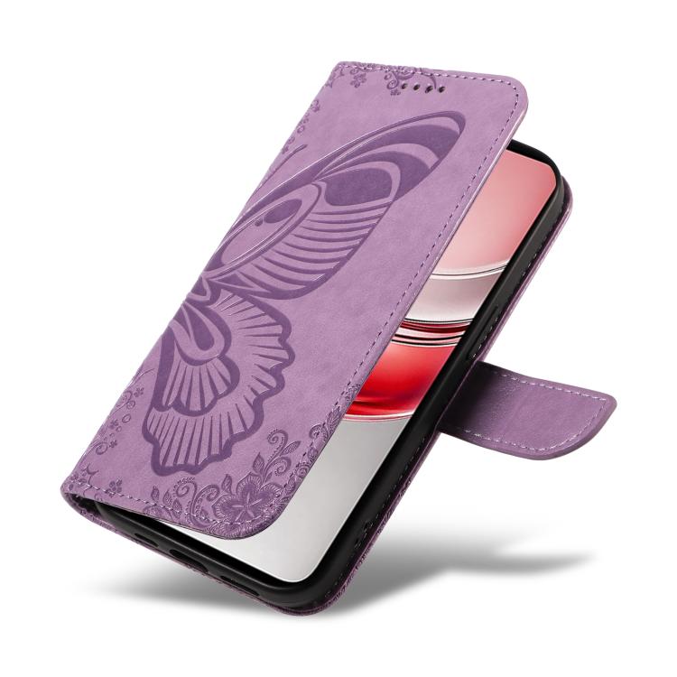 For Realme 14x 5G Swallowtail Butterfly Embossed Leather Phone Case