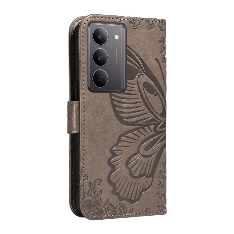 For Realme 14x 5G Swallowtail Butterfly Embossed Leather Phone Case