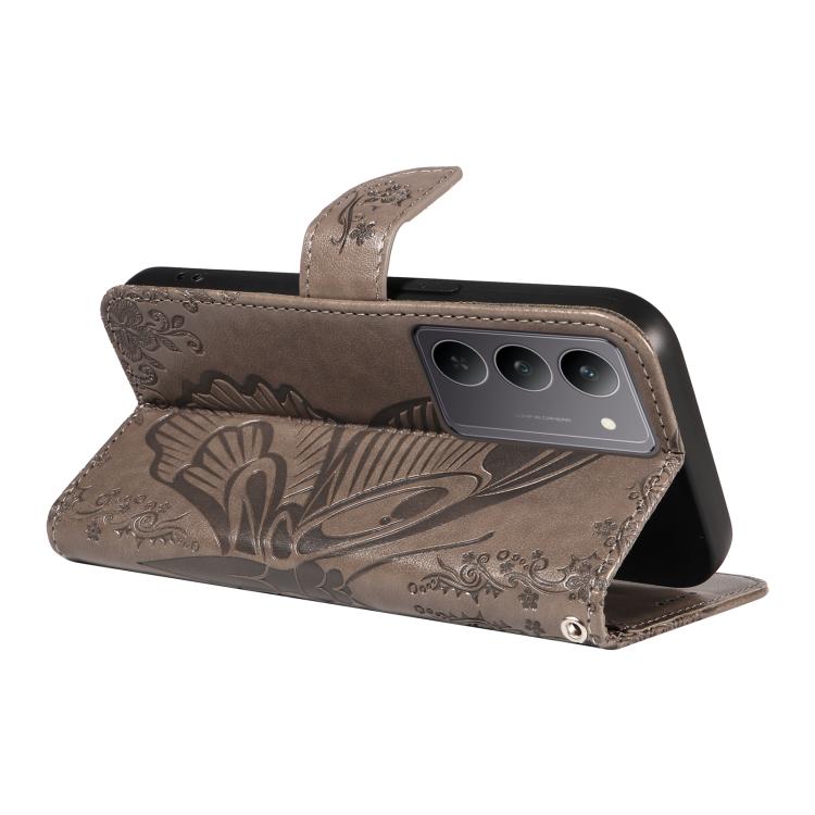 For Realme 14x 5G Swallowtail Butterfly Embossed Leather Phone Case
