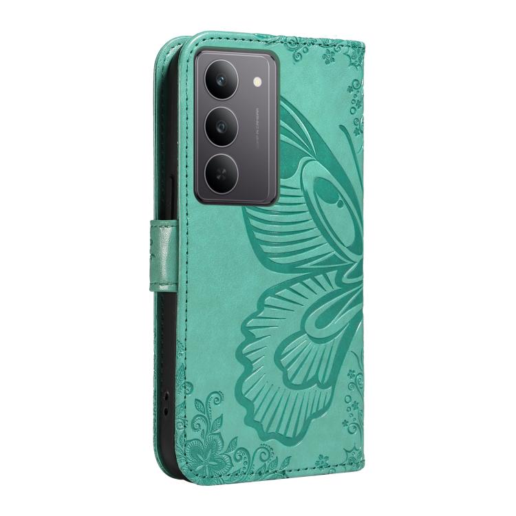 For Realme 14x 5G Swallowtail Butterfly Embossed Leather Phone Case