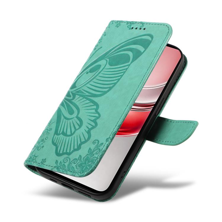 For Realme 14x 5G Swallowtail Butterfly Embossed Leather Phone Case