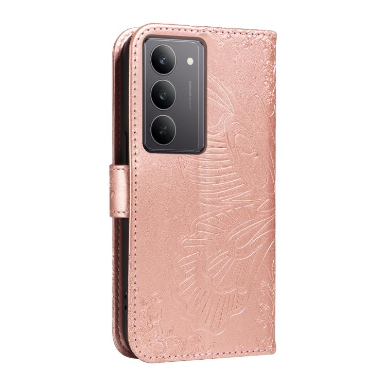 For Realme 14x 5G Swallowtail Butterfly Embossed Leather Phone Case