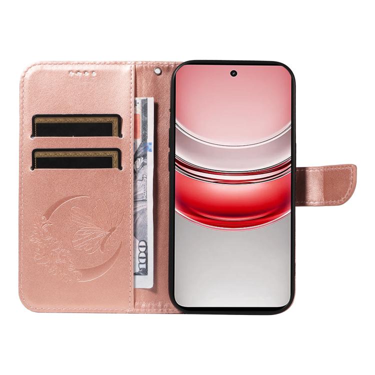 For Realme 14x 5G Swallowtail Butterfly Embossed Leather Phone Case