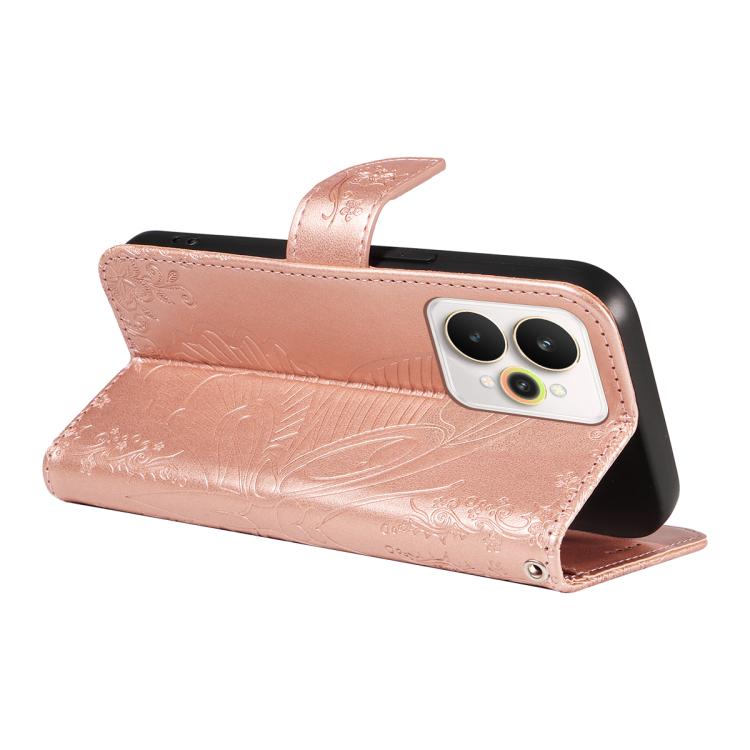 For Realme 15 5G Swallowtail Butterfly Embossed Leather Phone Case
