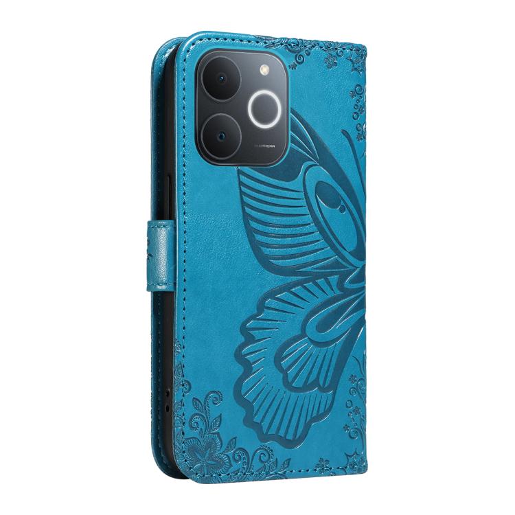 For Realme C71 4G India Swallowtail Butterfly Embossed Leather Phone Case
