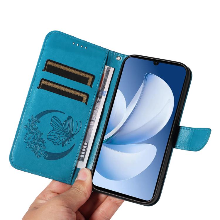For Realme C71 4G India Swallowtail Butterfly Embossed Leather Phone Case