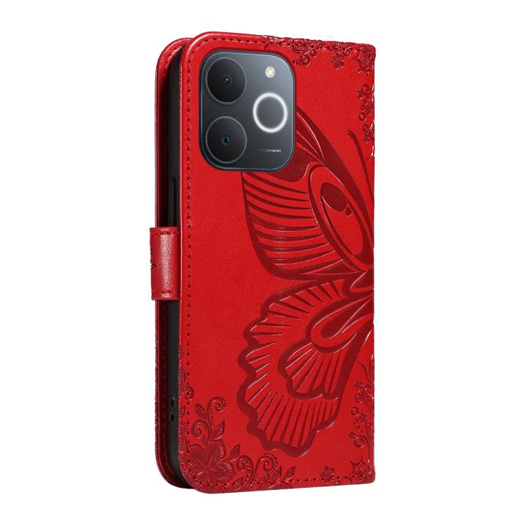 For Realme C71 4G India Swallowtail Butterfly Embossed Leather Phone Case