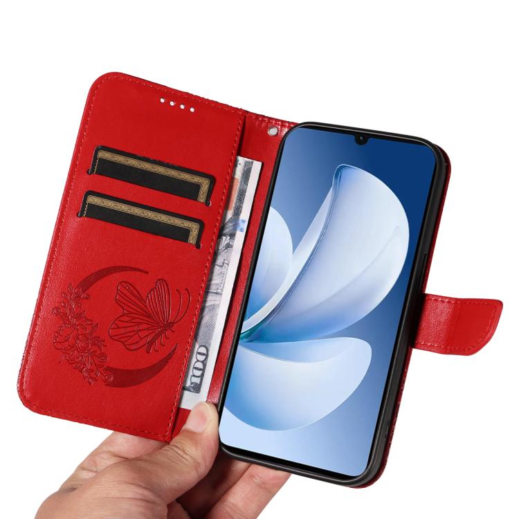 For Realme C71 4G India Swallowtail Butterfly Embossed Leather Phone Case
