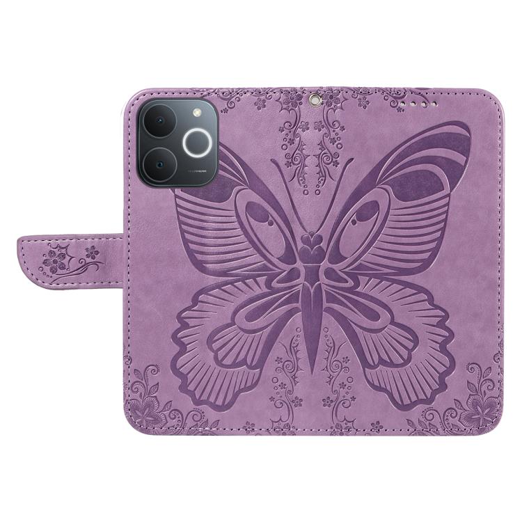 For Realme C71 4G India Swallowtail Butterfly Embossed Leather Phone Case