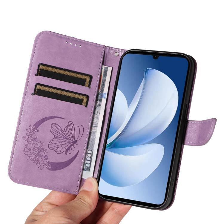 For Realme C71 4G India Swallowtail Butterfly Embossed Leather Phone Case