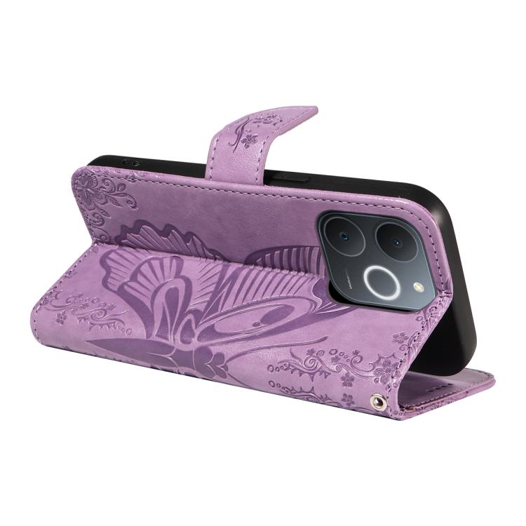 For Realme C71 4G India Swallowtail Butterfly Embossed Leather Phone Case