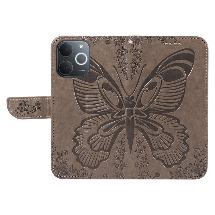 For Realme C71 4G India Swallowtail Butterfly Embossed Leather Phone Case