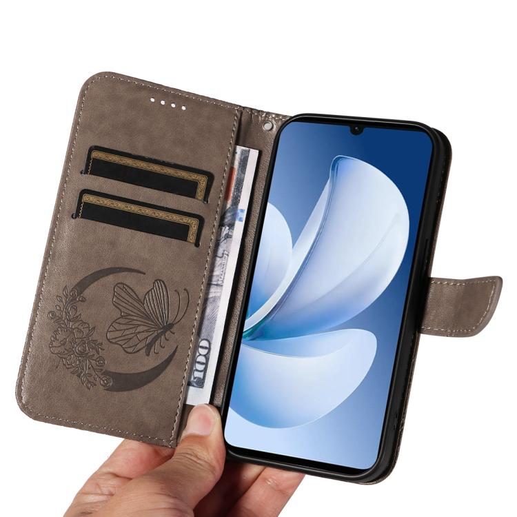 For Realme C71 4G India Swallowtail Butterfly Embossed Leather Phone Case