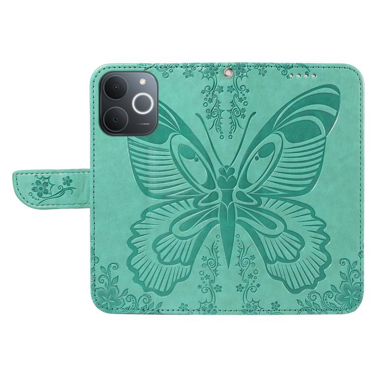 For Realme C71 4G India Swallowtail Butterfly Embossed Leather Phone Case