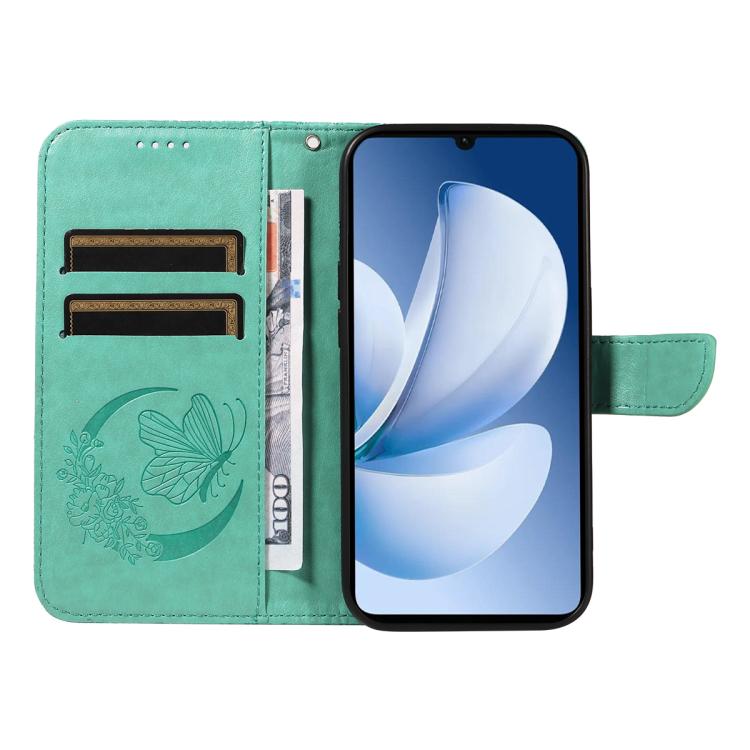 For Realme C71 4G India Swallowtail Butterfly Embossed Leather Phone Case