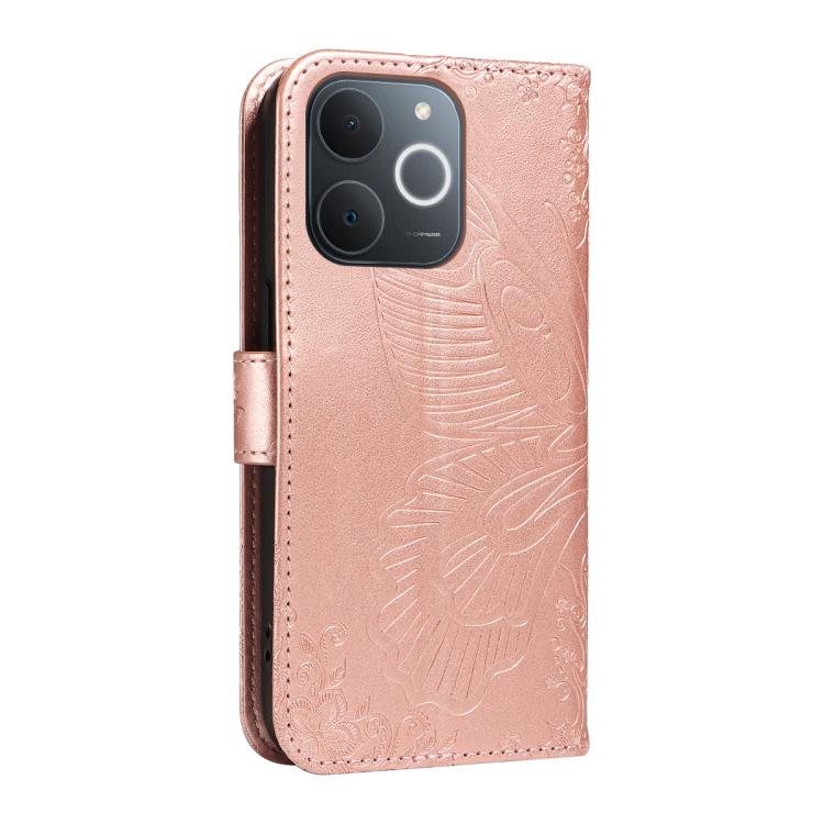 For Realme C71 4G India Swallowtail Butterfly Embossed Leather Phone Case