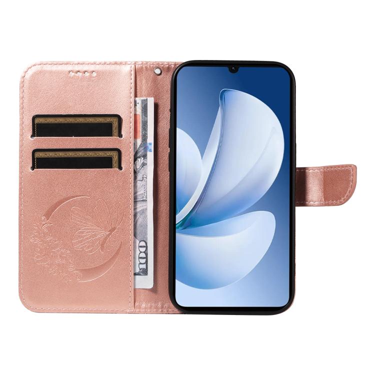 For Realme C71 4G India Swallowtail Butterfly Embossed Leather Phone Case