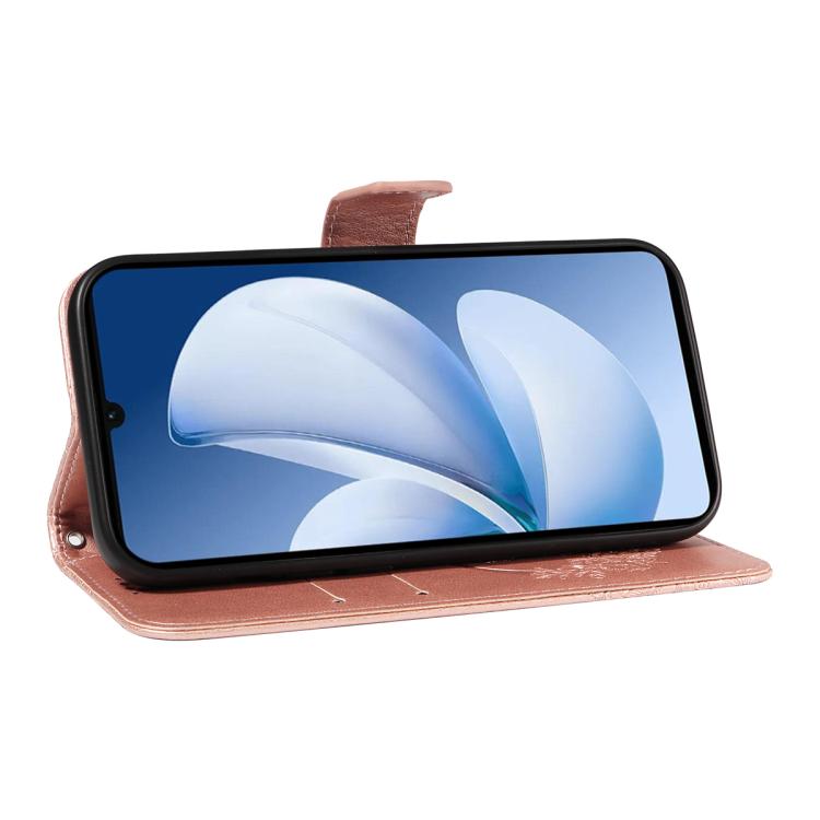 For Realme C71 4G India Swallowtail Butterfly Embossed Leather Phone Case