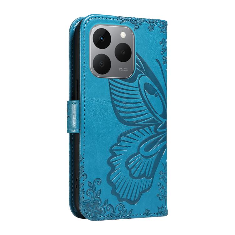 For Realme 15T 5G Swallowtail Butterfly Embossed Leather Phone Case