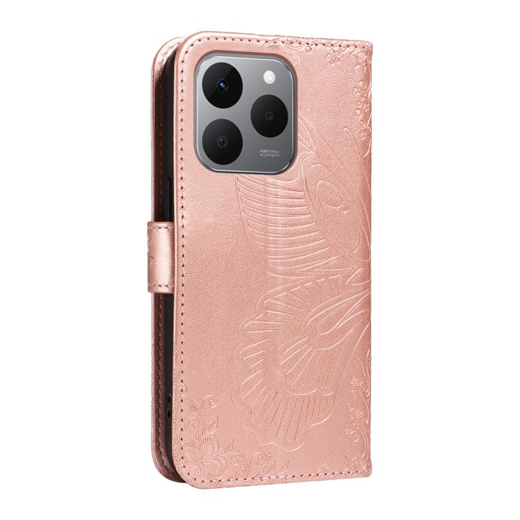 For Realme 15T 5G Swallowtail Butterfly Embossed Leather Phone Case