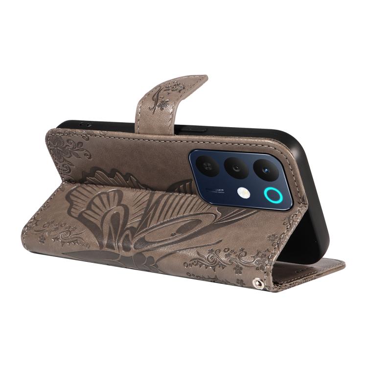 For Realme C85 5G/15X 5G India Swallowtail Butterfly Embossed Leather Phone Case