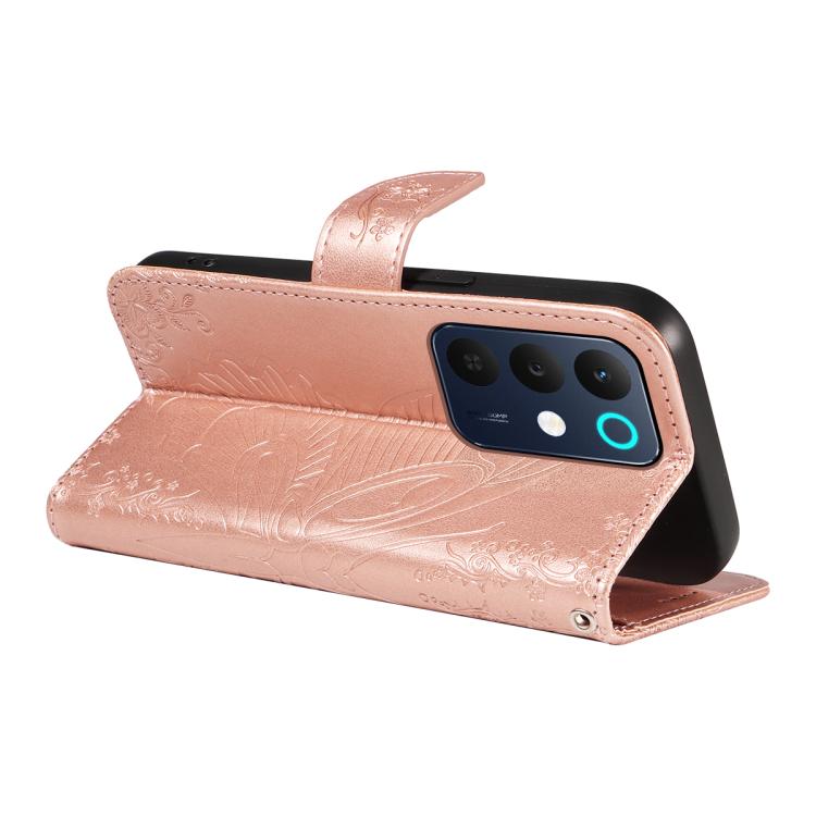 For Realme C85 5G/15X 5G India Swallowtail Butterfly Embossed Leather Phone Case