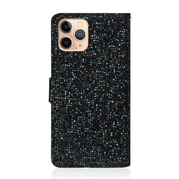 For iPhone 12 mini Glitter Powder Horizontal Flip Leather Case with Card Slots & Holder & Lanyard
