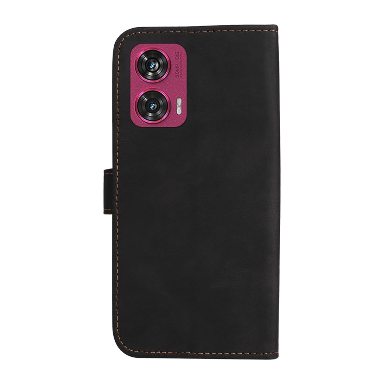 For Motorola Edge 50 Fusion Three Color Splicing Leather Phone Case