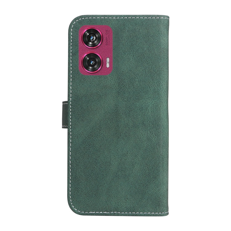 For Motorola Edge 50 Fusion Three Color Splicing Leather Phone Case