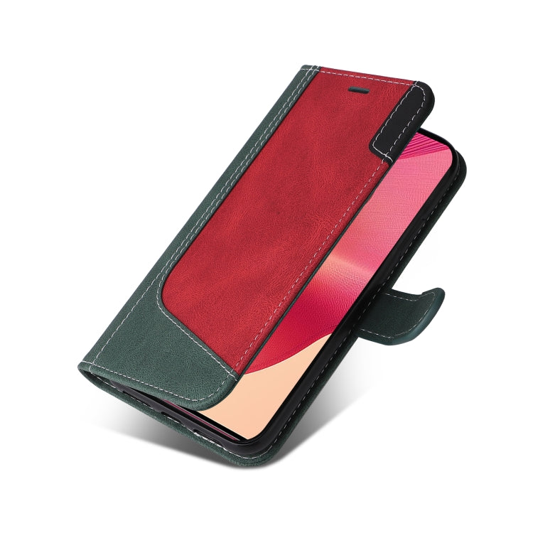 For Motorola Edge 50 Fusion Three Color Splicing Leather Phone Case