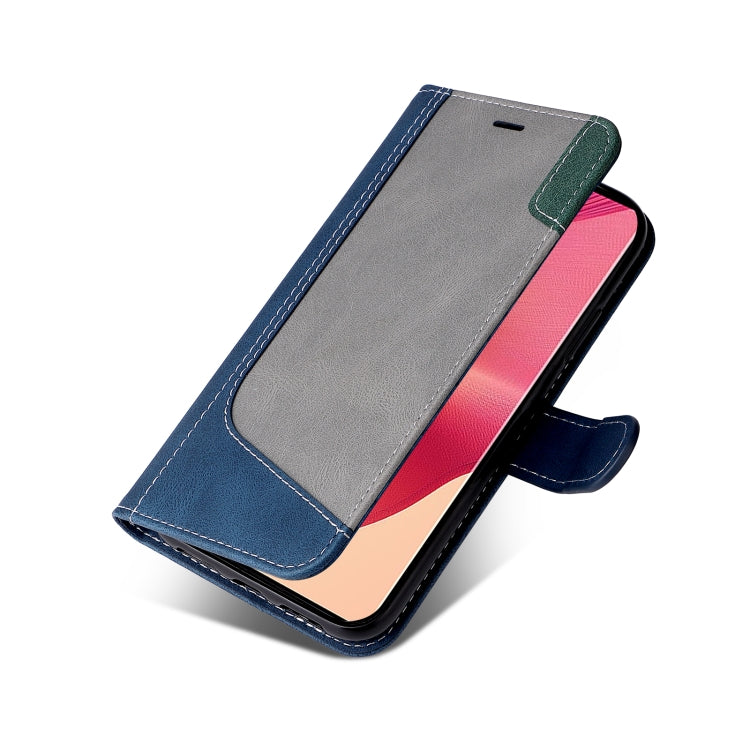 For Motorola Edge 50 Fusion Three Color Splicing Leather Phone Case