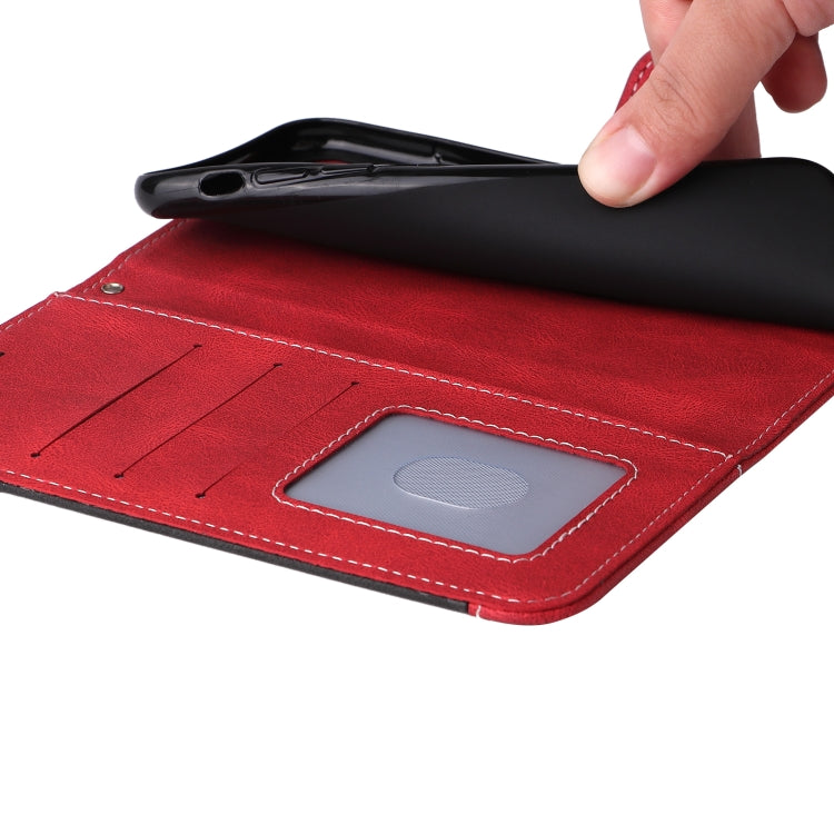For Motorola Moto G85 Three Color Splicing Leather Phone Case