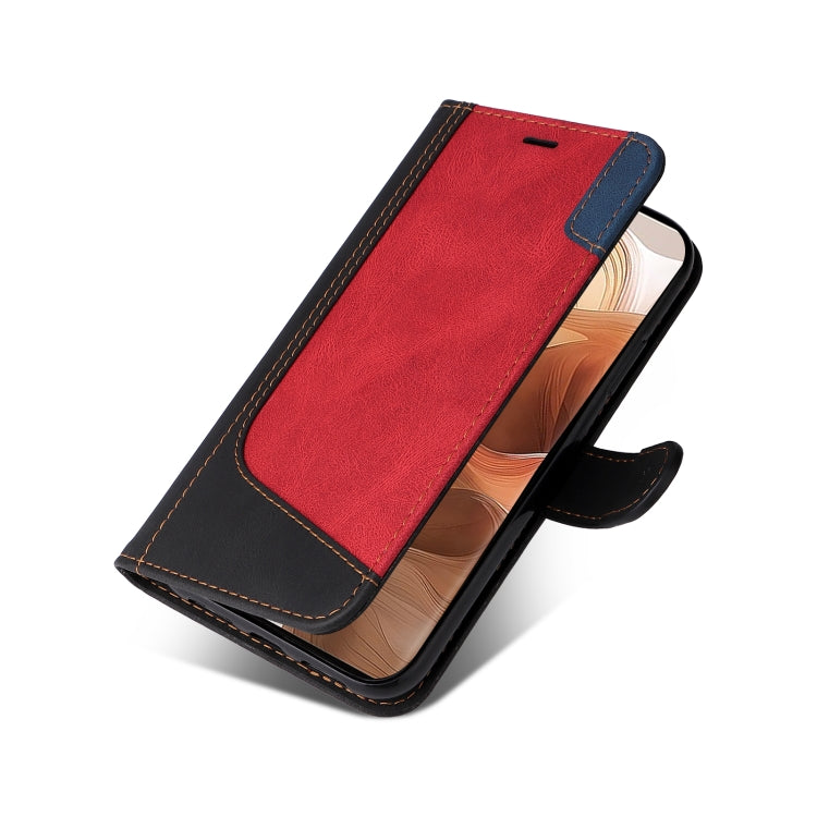 For Motorola Moto X50 Ultra Three Color Splicing Leather Phone Case