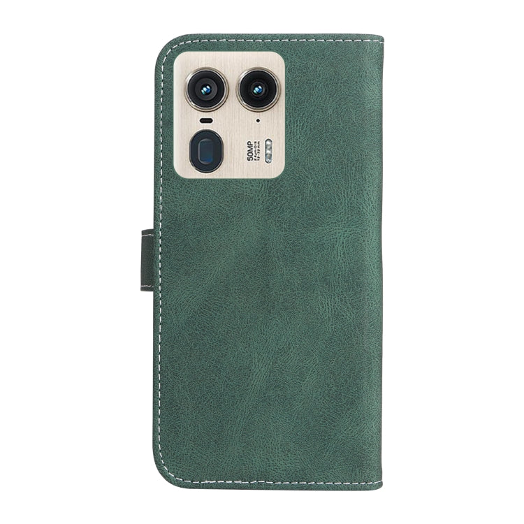 For Motorola Moto X50 Ultra Three Color Splicing Leather Phone Case