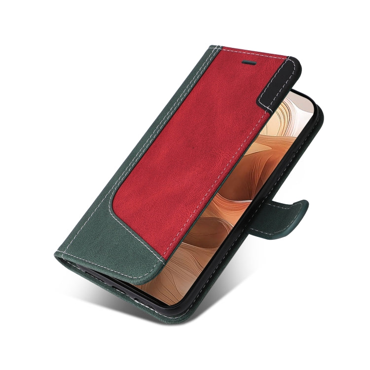 For Motorola Moto X50 Ultra Three Color Splicing Leather Phone Case