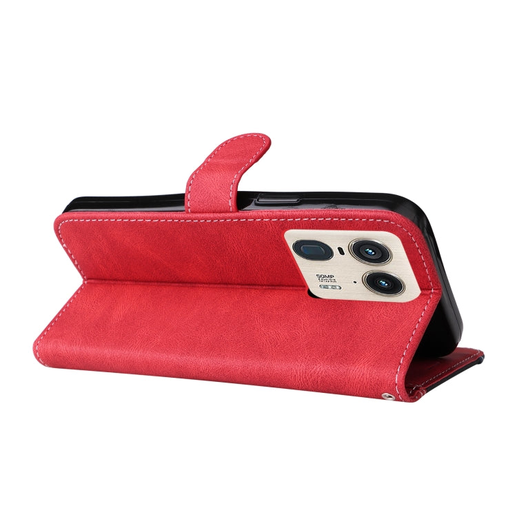For Motorola Moto X50 Ultra Three Color Splicing Leather Phone Case