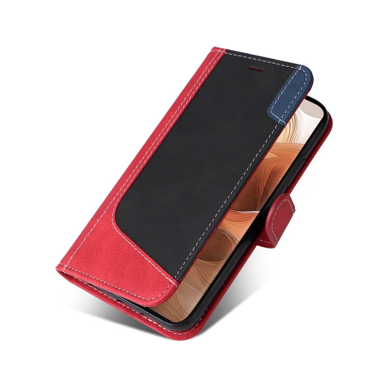 For Motorola Moto X50 Ultra Three Color Splicing Leather Phone Case