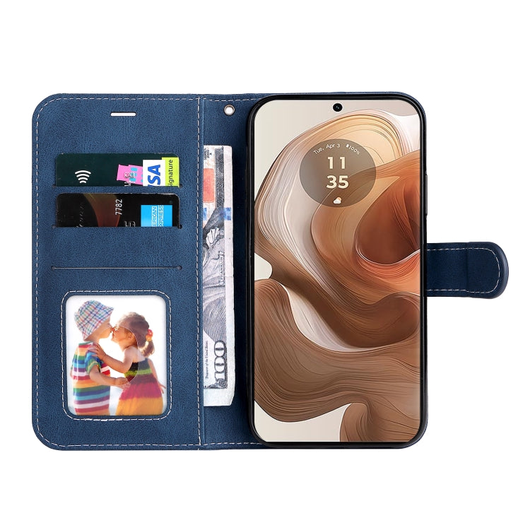 For Motorola Moto X50 Ultra Three Color Splicing Leather Phone Case